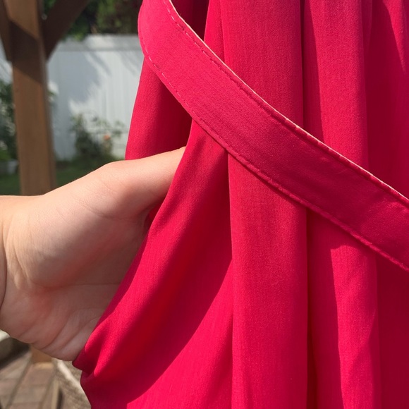 Around Town vintage white and pink romper with belt - Picture 4 of 5